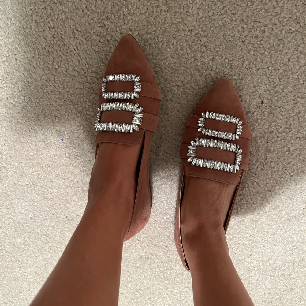 Rhinestone Mauve Flats - Picture 8 of 11
